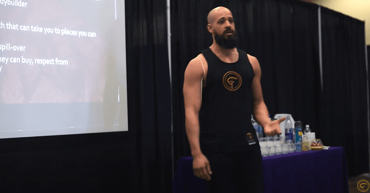 PICTURE OF ANGEL GIVING A PRESENTATION AT ANAHEIM BUSINESS CENTER